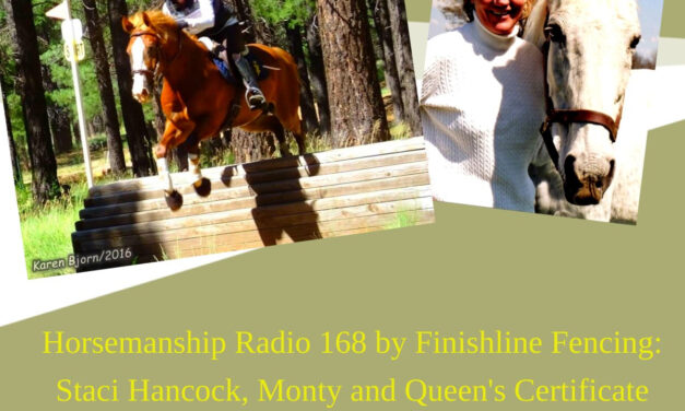 168 by Finishline Fencing: Staci Hancock, Monty and Queen’s Certificate