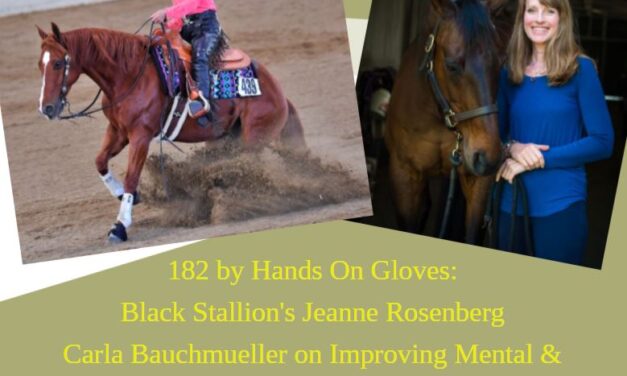 182 by Hands On Gloves: Black Stallion’s Jeanne Rosenberg, Carla Bauchmueller on Improving Mental and Emotional Side of Horsemanship